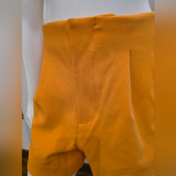 Bright Orange High-Waist Shorts - Picture 4 of 5